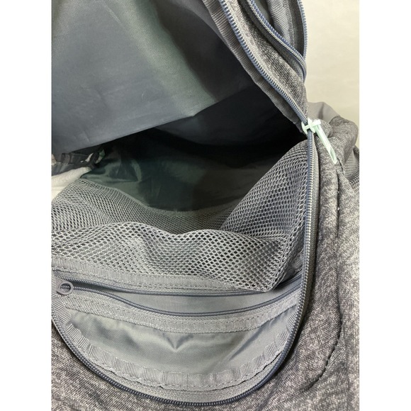 Adidas Backpack Heathered Gray Teal Accent‎ School Travel Laptop Bag 5 Pockets - Picture 10 of 16